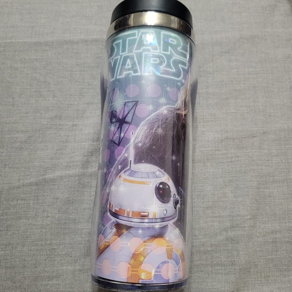 Star Wars Thermal Travel Mug BPA Free Hot Cold Disney Rey BB8 Chewbacca New - Picture 3 of 7